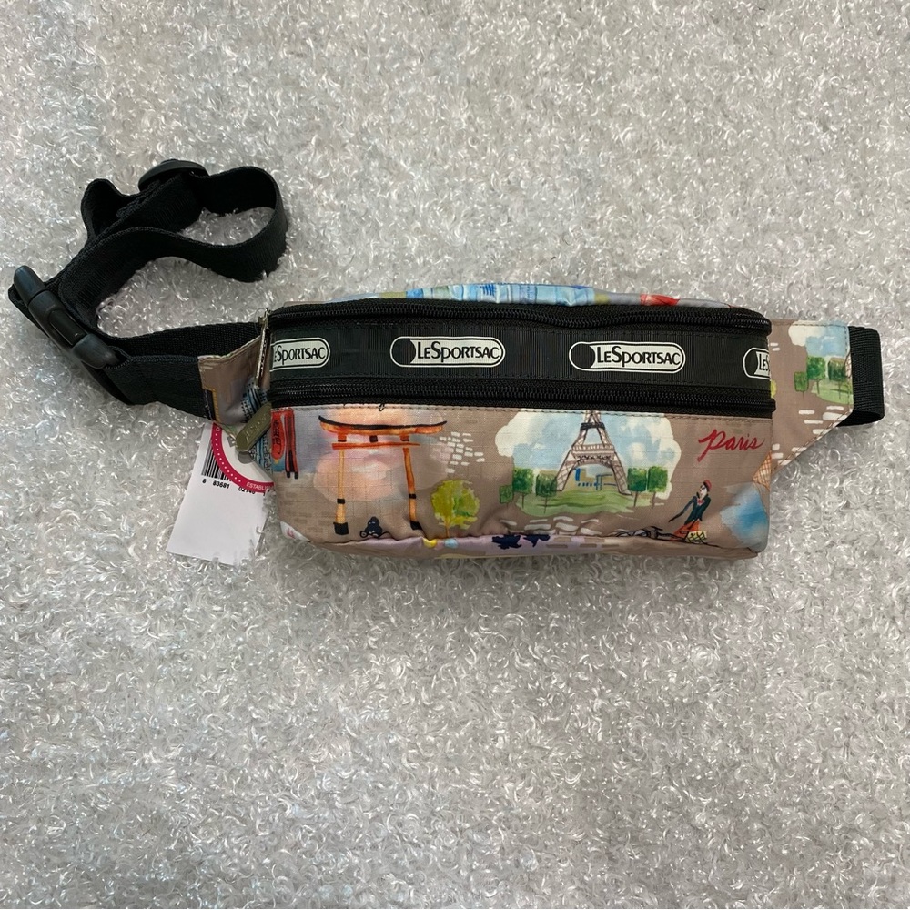 LeSportsac Beige Paris Print Belt Bag